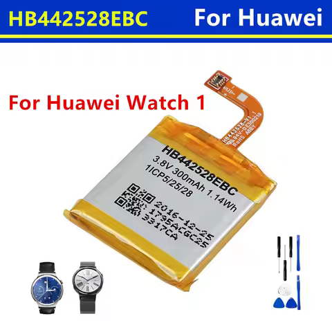 Battery HB442528EBC Battery For HUAWEI Watch 1 Watch1 HB442528EBC 300mAh Battery Batteries + Free Tools