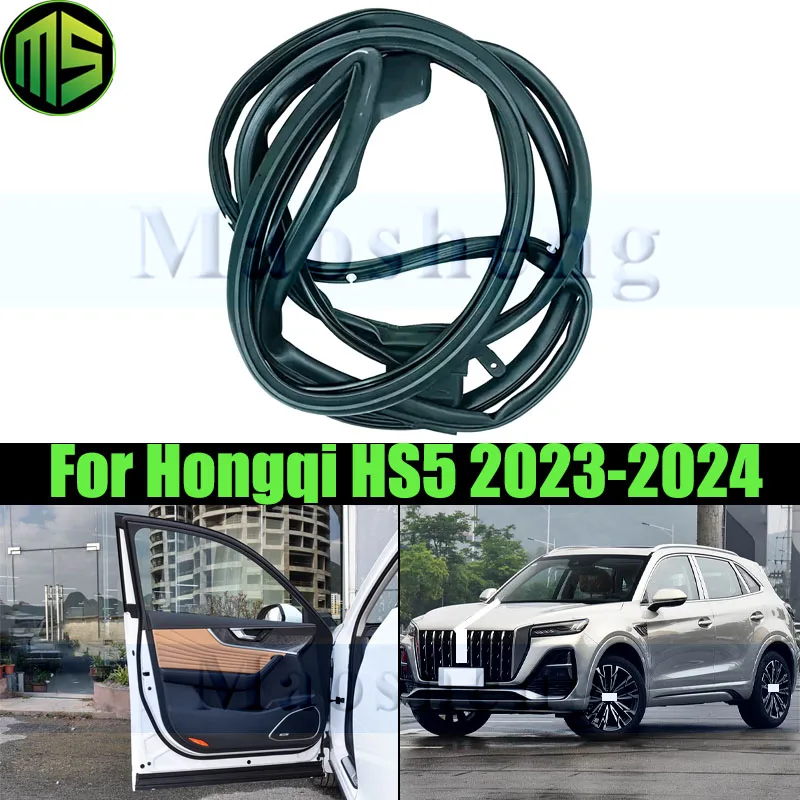 Maosheng Door Rubber Weatherstrip Seal For HongQi HS5 2023-2024 Door Rubber Seal Doorpost Strip Door Seal