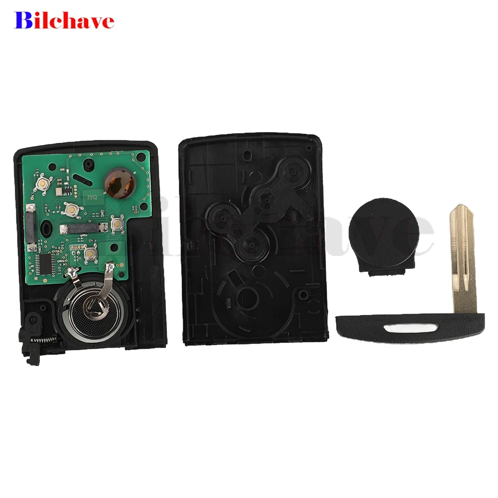 Jingyuqin ID46 PCF7941 433Mhz ASK 4 Buttons Car Remote Control Key For Renault Koleos 2008-2016 Non-Hands Free Keyless Card