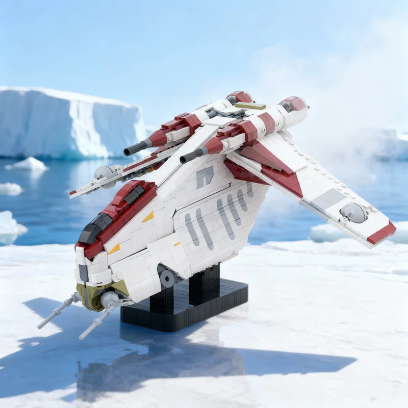 

1568 деталей MOC: Модель звездолета-истребителя Республики, конструктор, развивающая игрушка, идеальный подарок на Рождество и День рождения