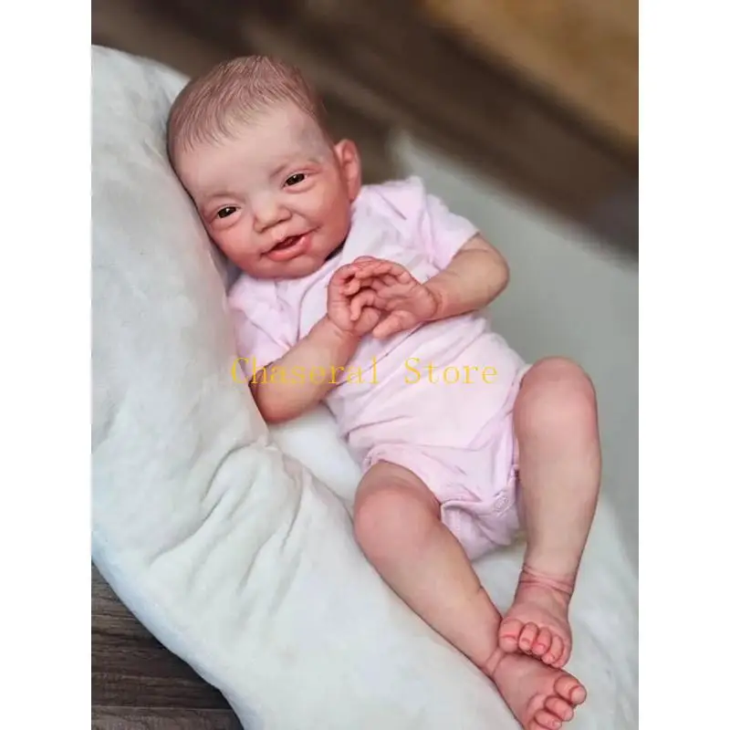 E7CE 19in จำลองตุ๊กตาเด็กทารกตุ๊กตาขยับแขนและขาเด็กมาพร้อมกับของเล่น
