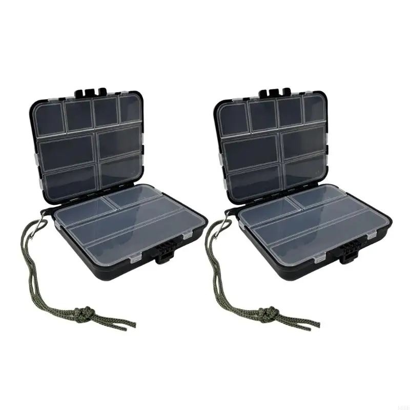k8geストレージボックス可視折りたたりケースダブルサイドフィッシングルアーベイトフックコンテナ