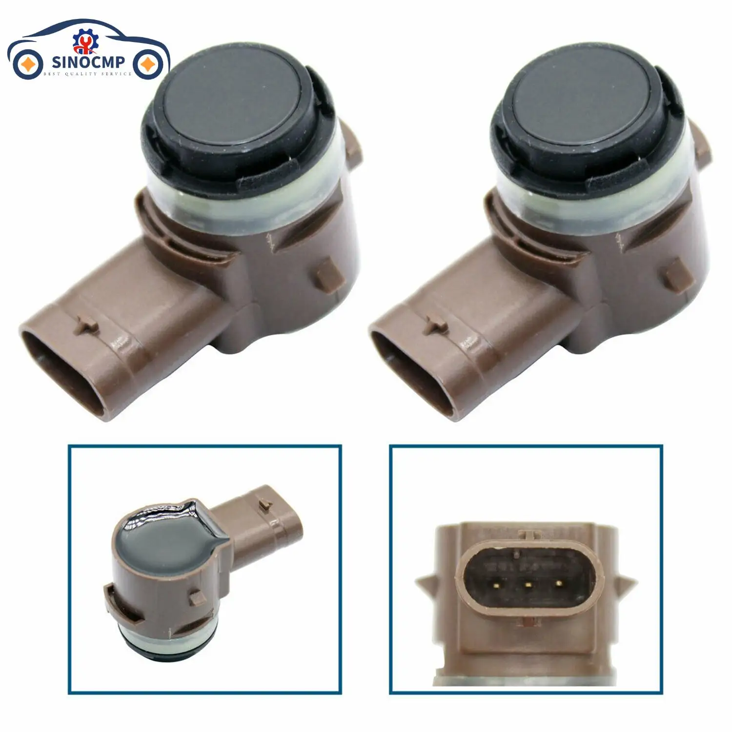 

1127502-01-D 1127502 SINOCMP 2PCS For Tesla Model 3 Parking Side Sensor Front&Rear Bumper