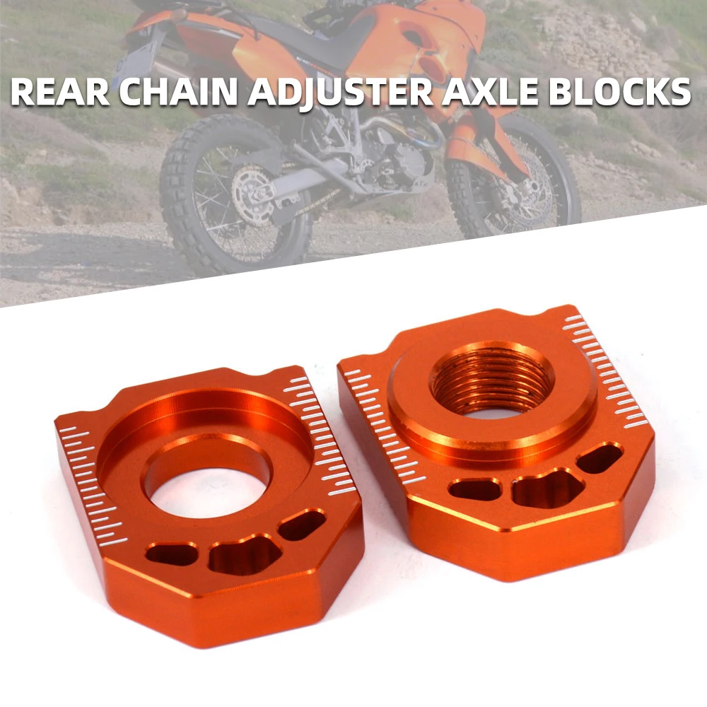 Motorcycle CNC Rear Chain Adjuster Axle Blocks For KTM SX SXF XC XCF EXC EXCF XCW XCFW 85 125 150 200 250 300 350 450 525 530