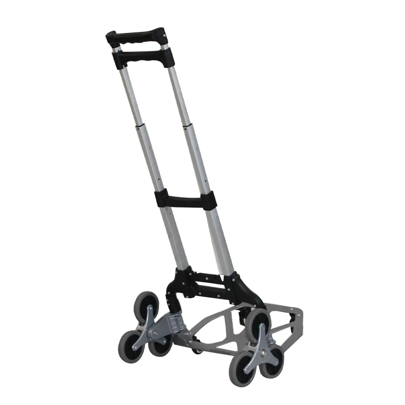 75Kg Weight Capacity 6 Wheels Best All Terrain Stair Climbing Aluminum Folding Trolley