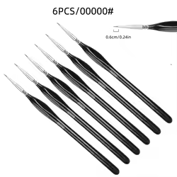 3/6Pcs Fine Tip Paint Brush Set - Synthetic Nylon Hair for Acrylic Painting, Model Detailing & Miniature Art | Precision Crafted