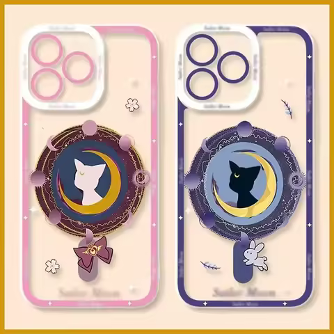 Anime Moons Girl Case For Samsung Galaxy S24 S23 S22 Ultra S21 S20 FE Note 20 10 Plus A15 A25 A35 A55 Soft Silicone Back Cover