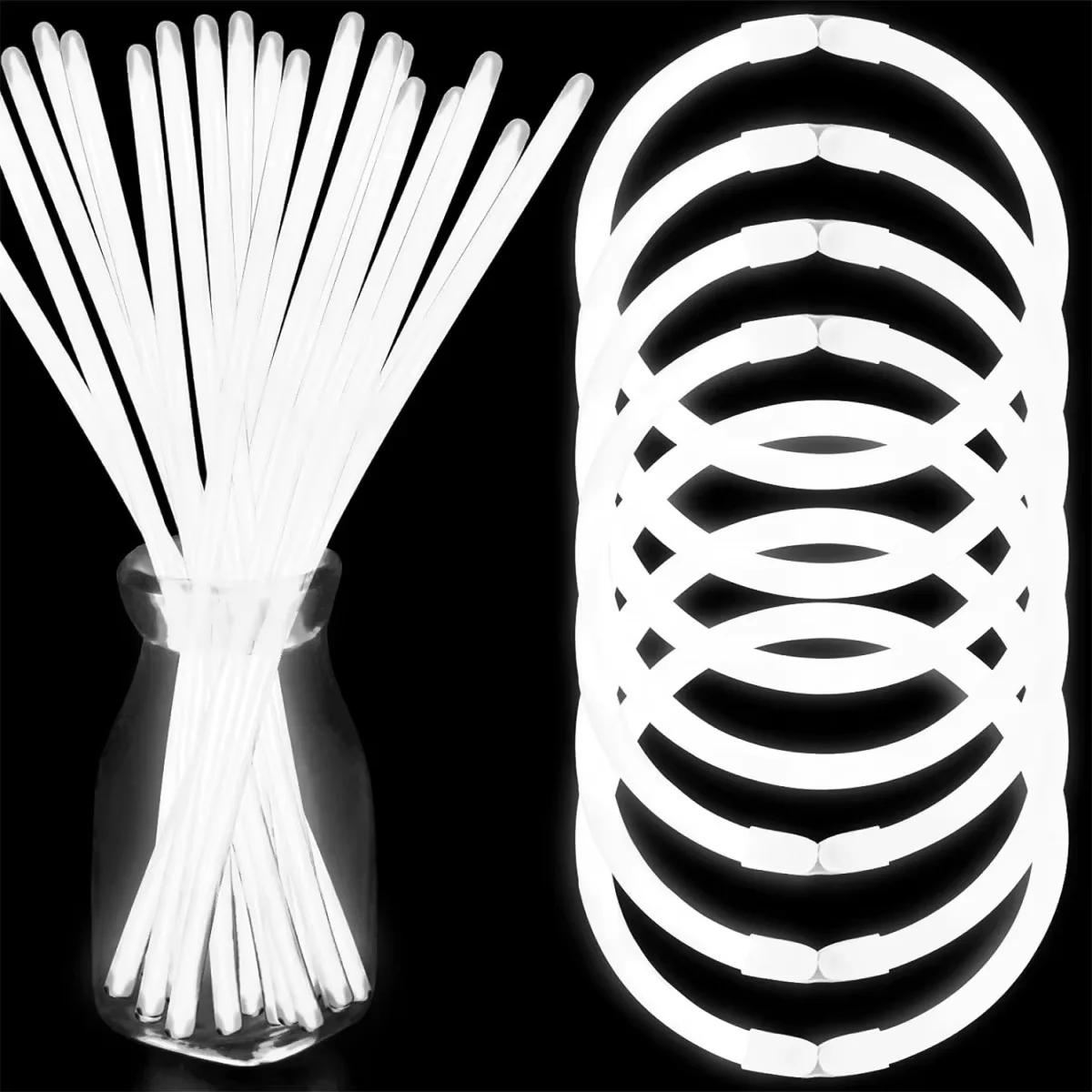 

100/500/5000PCS Glow Sticks Fluorescence Glow In The Dark Bracelets Glowing Stick Birthday Party Wedding Live Concerts Wholesale
