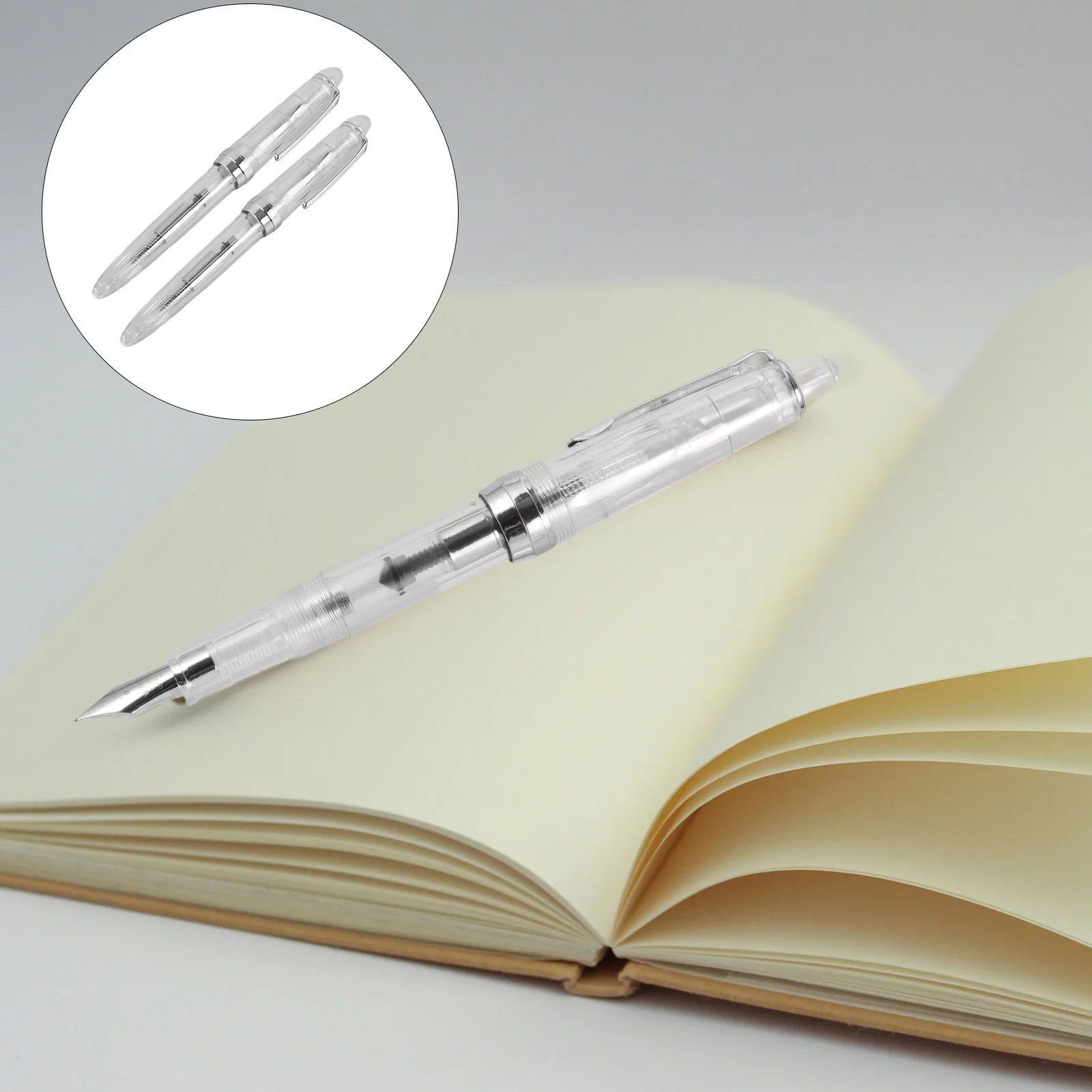

2 Pcs Fountain Pen 0.5mm Fountain Pen Plastic Calligraphy Writing Drawing Office Gifts Art SuppliesReusable Smooth