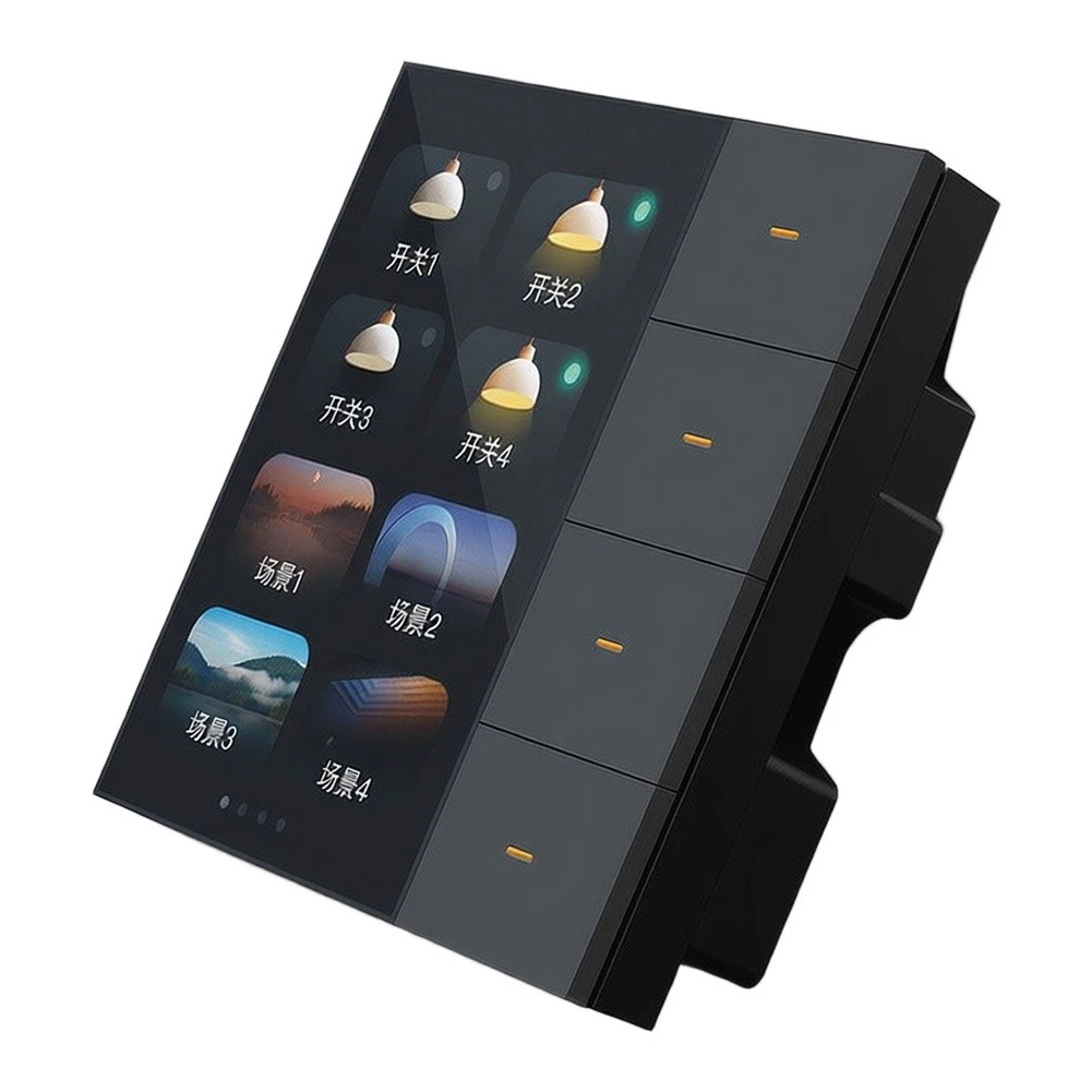 4 Groups for Smart Wall Switch for TuyaZigbee 3 5 Inch Touch Control with Color Temperature Adjustment Functionality