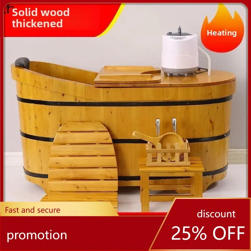 

Деревянная ванна ZML - ванна для домашнего использования для взрослых - ванна из кедровой древесины - с автоматическим подогревом