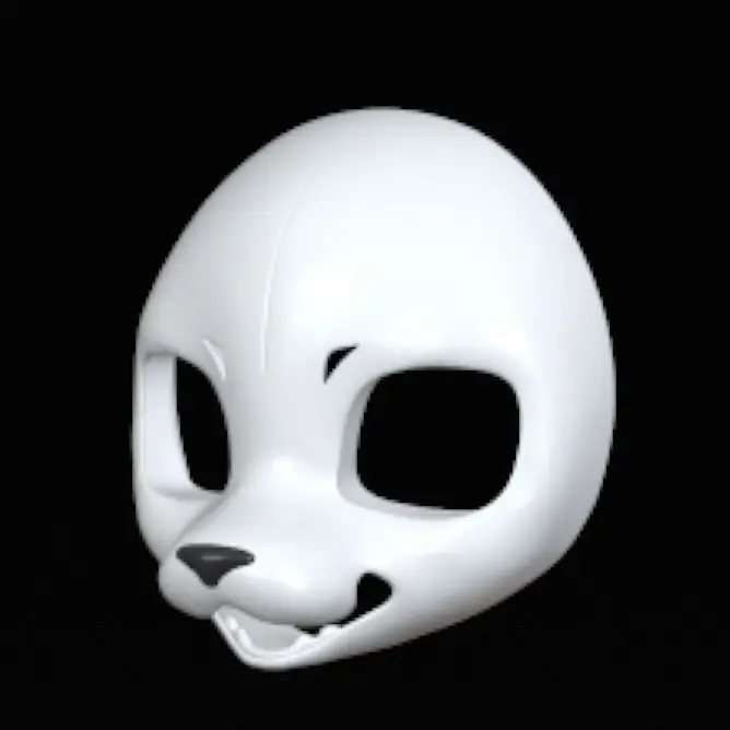 Kemono Base Mask Original PLA3d Print Kemono Beast Suit Skull Hairy Face Kig Series Cute Handsome Furry Middle Snout