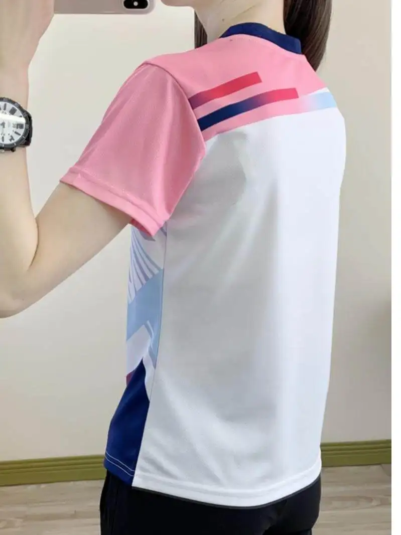 女性用ルーズフィット半袖tシャツ-アイスシルクのような肌触り-夏用-スポーツ-アウトドア-速乾性-通気性-カジュアルトップ-快適なシャツ