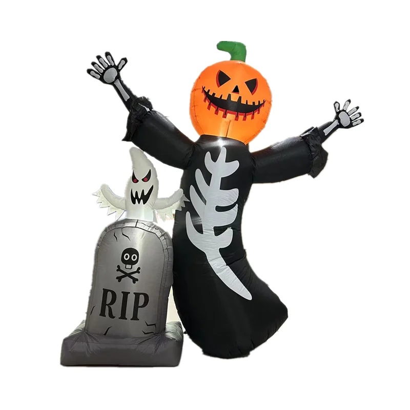 

8FT Halloween Inflatable Decoration Outdoor Garden Yard Ornament Scary Pumpkin Tombstone Ghost Blow Up Inflatables Party Supplie