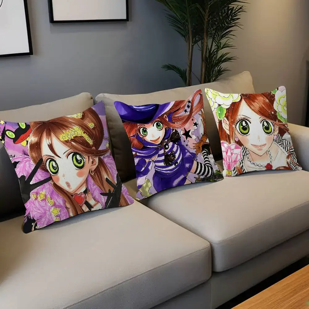 Funda de almohada Anime Sugar Sugar Rune para dormitorio y sala de estar, funda de cojín decorativa para sofá