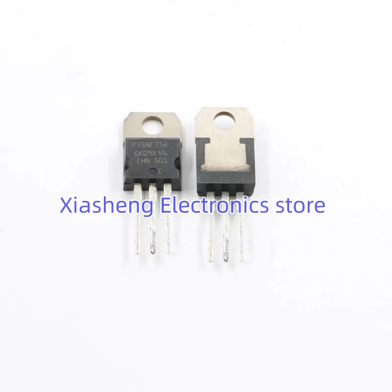 

100% New and Original 10Pcs STP75NF75 P75NF75 TO220 80A 75V Controller Field Effect Transistor Powerful Transistors Good Quality