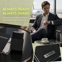 VGR Rasoir rasoir électrique homme rasoir Rechargeable tondeuse barbe homme Rasoir Professionnel Tondeuse à barbe tondeuse homme professionnelle Voyage Tondeuses à cheveux Alternatif Machine à raser pour hommes V-376 6