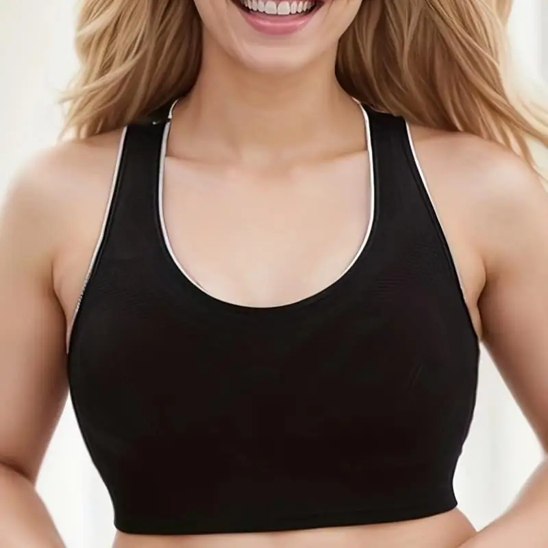 

Новинка 2025, дышащий спортивный бюстгальтер большого размера, удобное нижнее белье для женщин, повседневный комплект спортивной одежды
