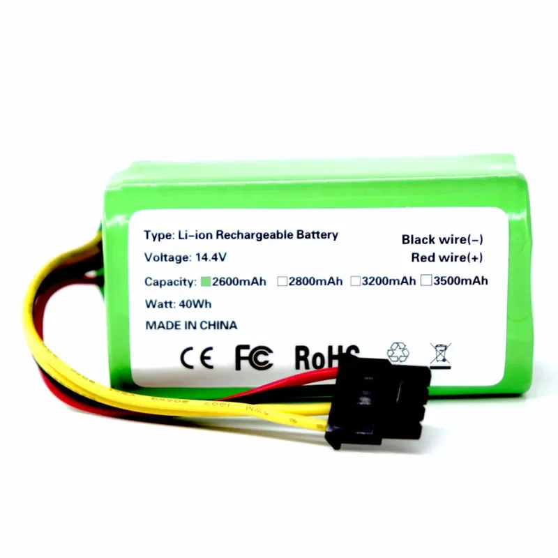 

14.4v/14.8v 18650 2600mAh Li-Ion Battery for Cecotec Conga 1290 1390 1490 1590 Vacuum Cleaner Genio Deluxe 370 Gutrend Echo 520