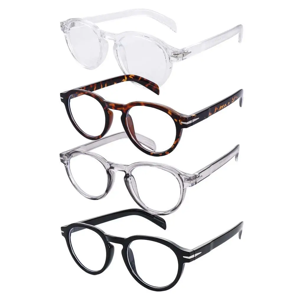 Gafas de lectura transparentes para hombre, lentes de acrílico de estilo coreano, accesorios geométricos, 1 par