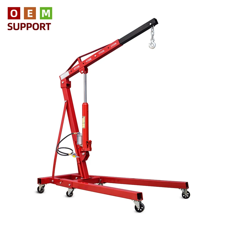 KARLION KR-6478 Profile Engine Lift CE Certified Mobile Steel Hydraulic Shop Crane Jack 700KG Capacity 240CM Height 12 Months