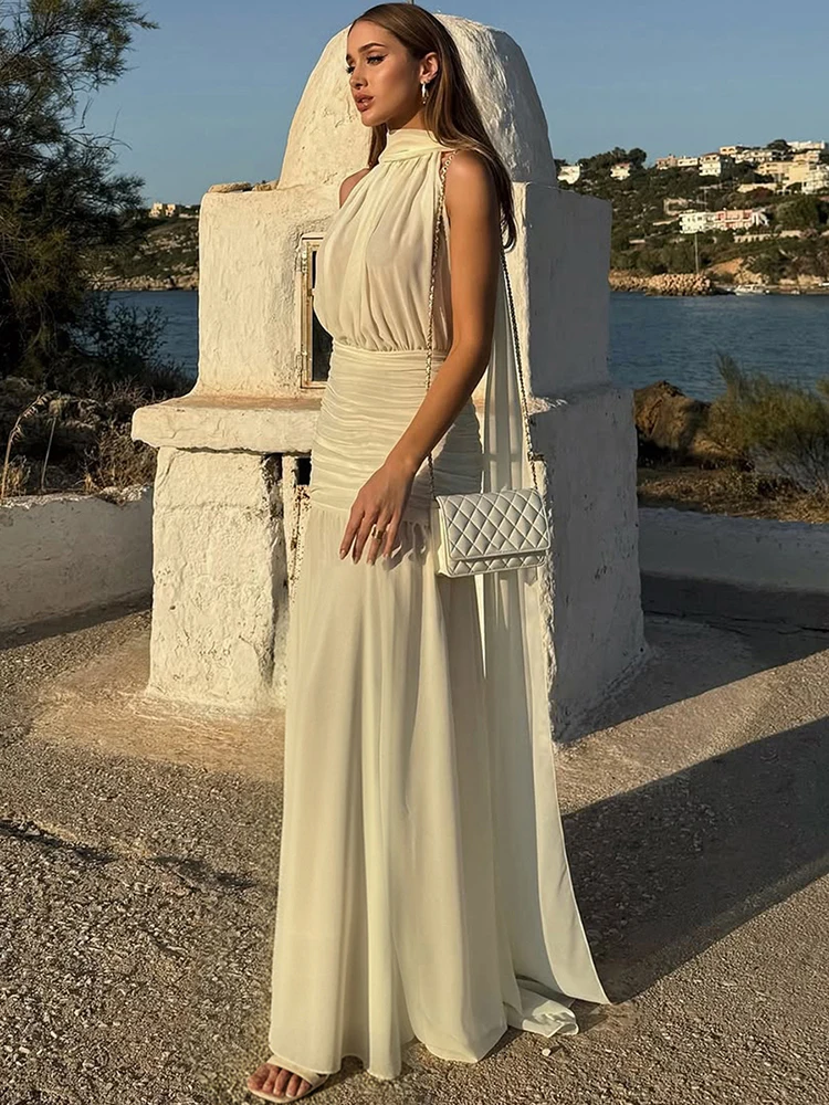 Chatte étrange robe irrégulière élégante femmes froncé Patchwork châle classique Simple maigre élégant fête bal minuit mince moulante