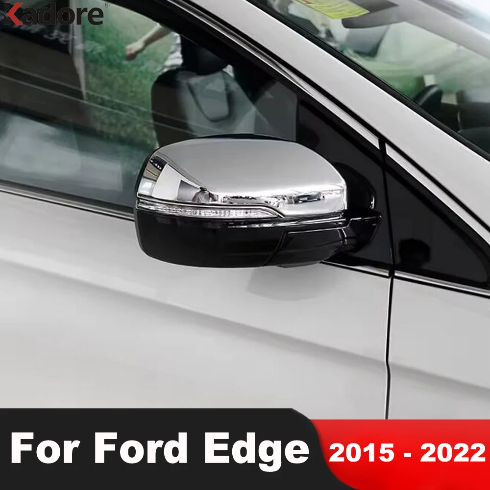 

Для Ford Edge 2015-2017 2018 2019 2020 2021 2022 хромированная крышка зеркала заднего вида автомобиля, накладка на боковое крыло, крышка зеркала, аксессуары в рамке