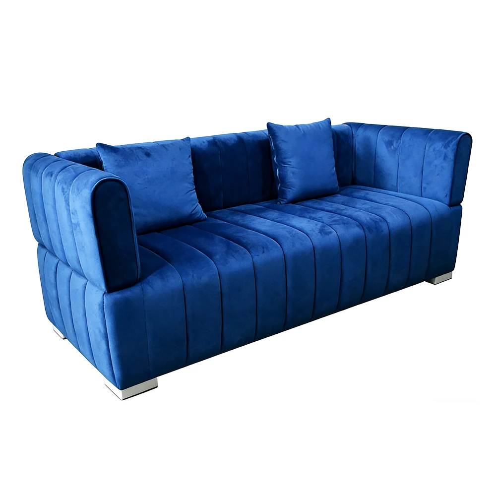 #High Quality Two-Seater Velvet Sofa Modern Design Commercial Lounge Furniture for Living Room Outdoor Hotel-Wholesale Fabric
