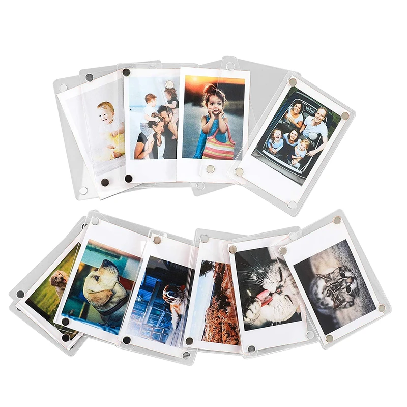 Acrylic Fridge Magnetic Frame Double Sided Refrigerator Magnet Picture Frame Fridge Photo Frame Clear Display Home Decoration