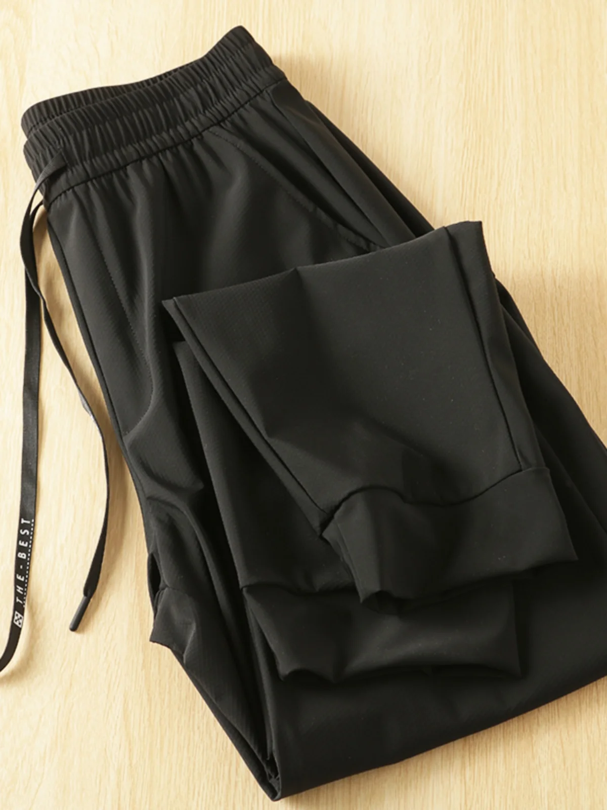 

Мужские тонкие спортивные брюки Smart Cooling Honeycomb Tech Ice с высокой эластичностью, повседневные, с манжетами, длинные, весна-лето