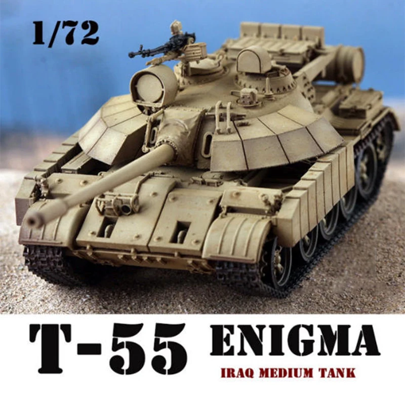 

5M 1/72 Scale Iraq T-55 T55 Enigma Main Battle Tank Simulation Resin Model Static Display Collectible Souvenir Gift Decoration