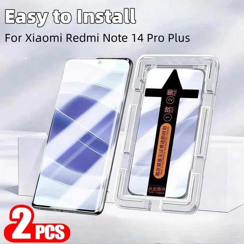 

2 PCS Express Setup Glass For Xiaomi Redmi Note 14 Pro Plus Note13Pro Full Coverage Screen Protector For Redmi Note 13ProPlus