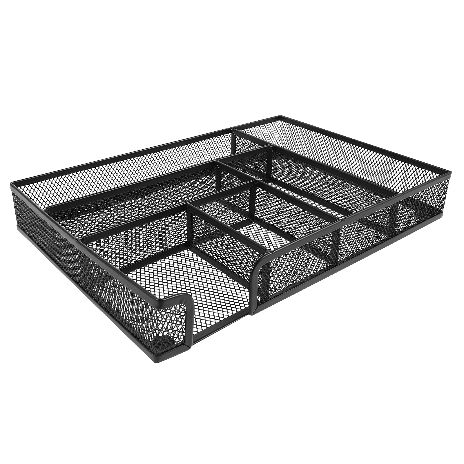 

Desktop Metal Storage Tray Iron Material Rectangular Shape Simple Design For Pens Accessories