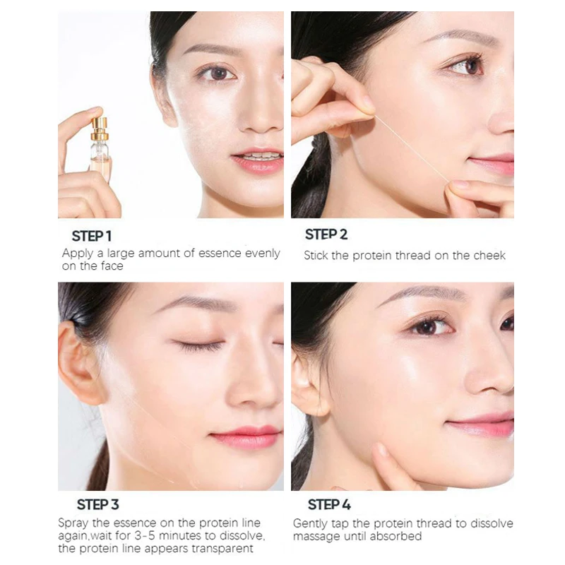 New Face Filler Absorbable Collagen Protein Thread Face Lift Plump Silk Fibroin Line Carving Anti Aging Essence Do Wholesale