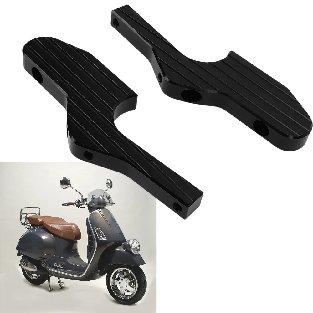 2pcs Aluminum Alloy Passenger Foot Peg Extensions Black Left Right Side Motorcycle Footrest Extensions Passenger Footrest