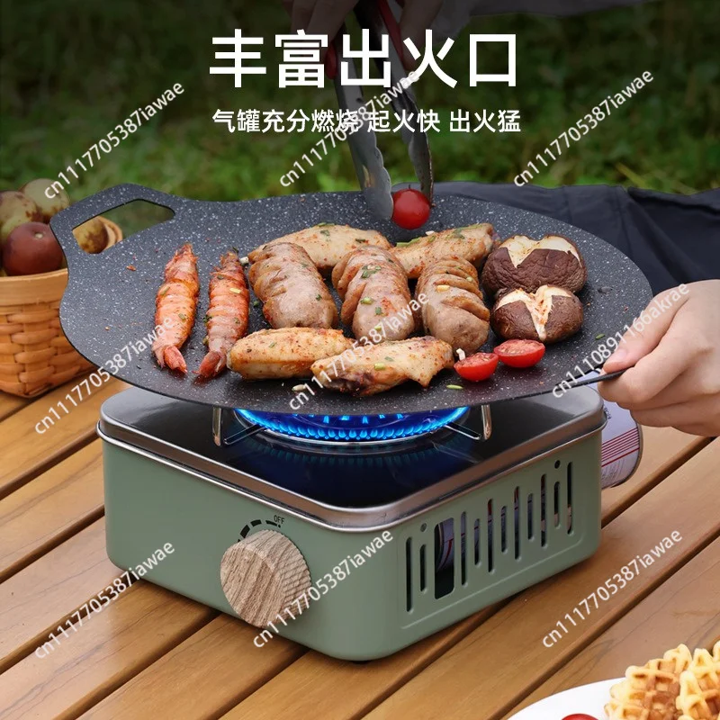 Outdoor cassette stove camping picnic portable field stove cassette gas stove fire boiler card furnace wholesale
