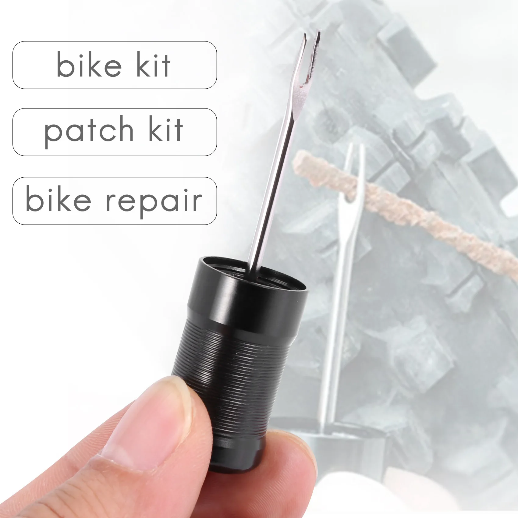 Tubeless Bike Tire Repair Kit for MTB and Road Bicycle Tires Fix a Puncture or Flat Fast Plugger Tool Bike Repair Kit