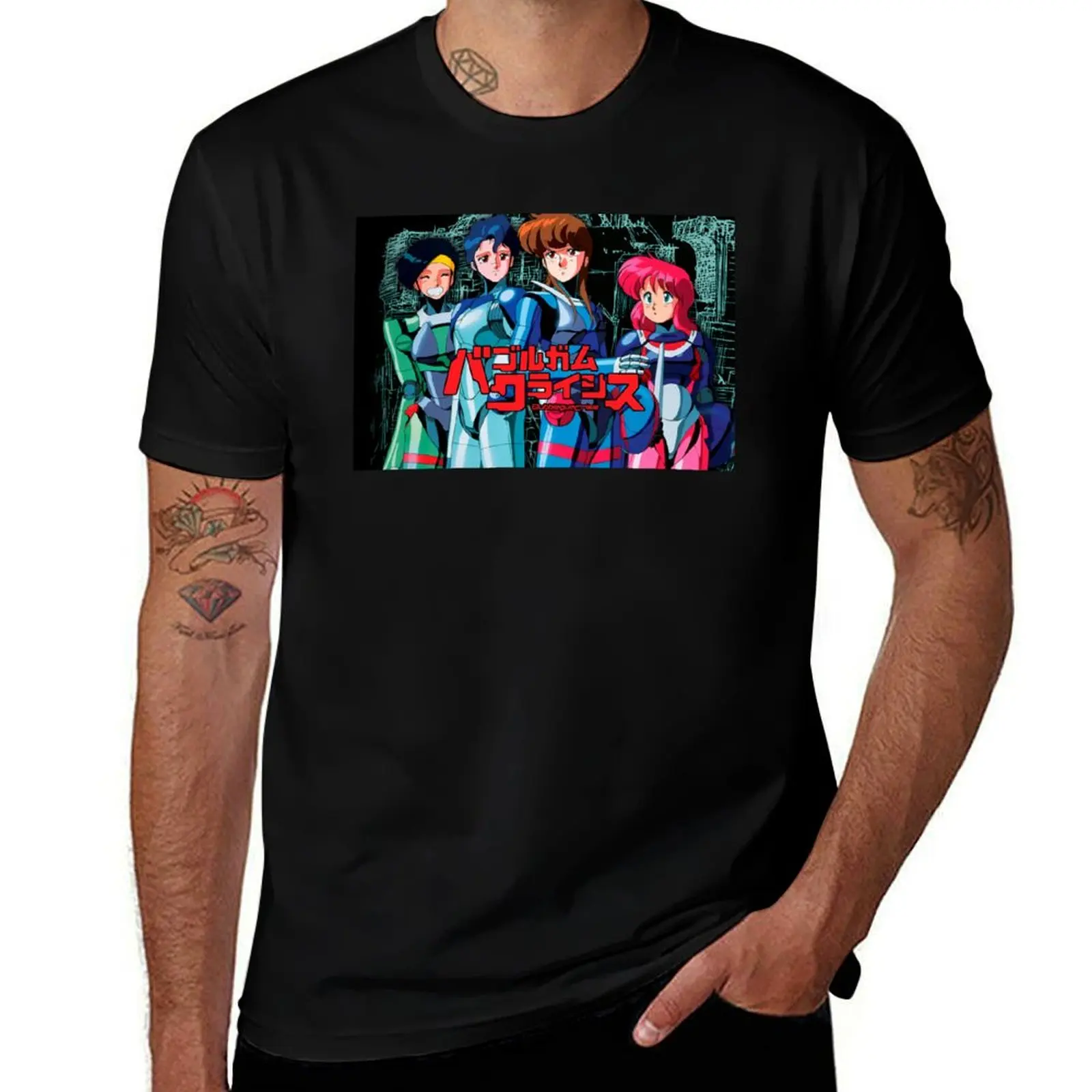 

Bubblegum Crisis Team T-Shirt Big Size Crew Neck T-Shirt