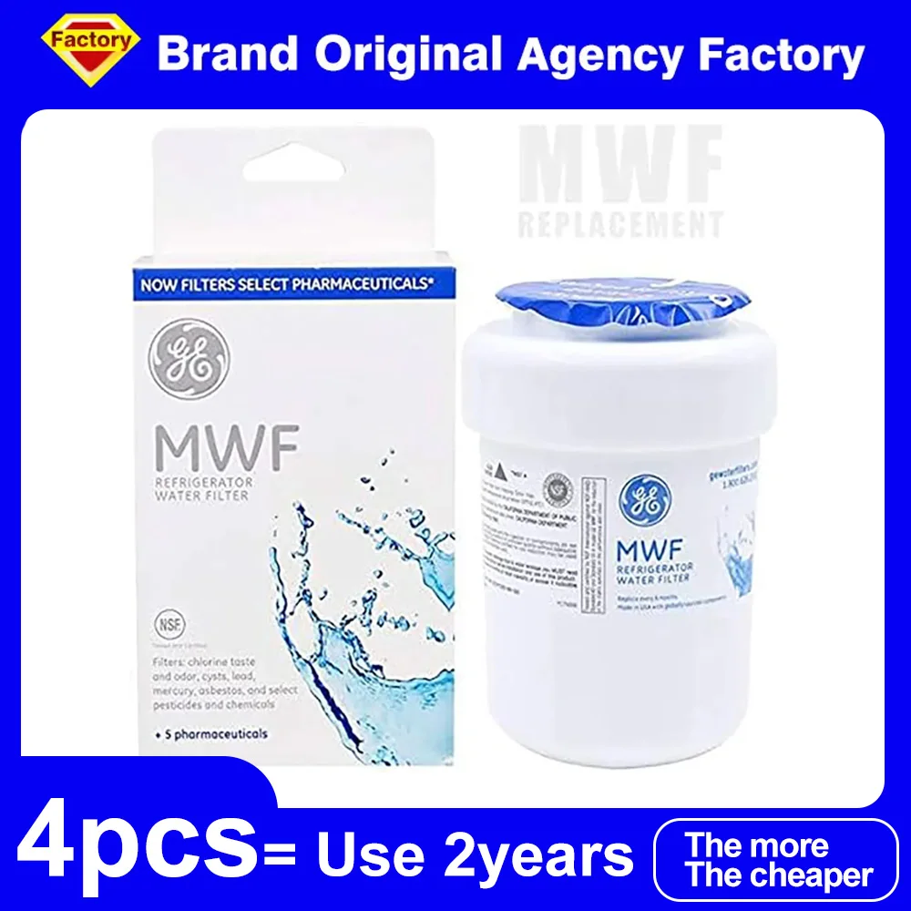 NEW NSF Certified Compatible with GE MWF Refrigerator Water Filter For MWFP MWFA GWF HDX FMG-1 WFC1201 GSE25GSHECSS PC75009