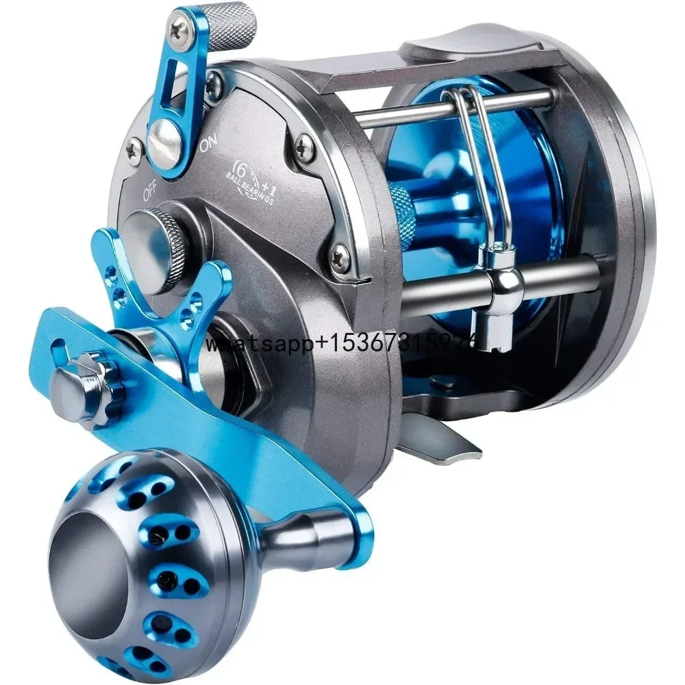 Trolling Reel Saltwater Level Wind Reels, Drag Reels Boat Fishing Ocean Fishing for Sea Bass Grouper Salmon