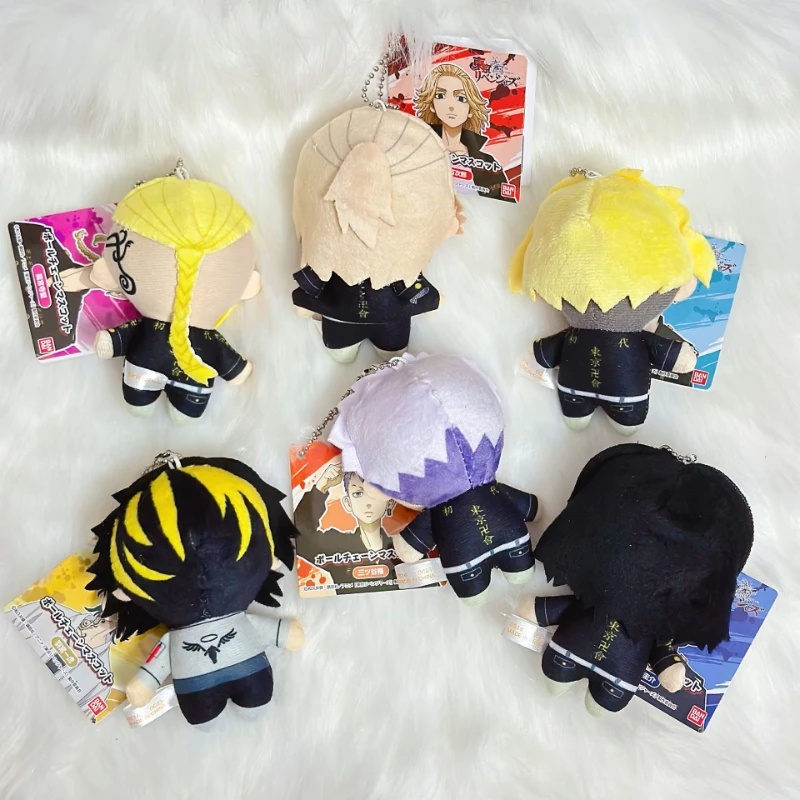 New 10cm Tokyo Revengers anime Q version cartoon plush doll Manjiro Sano Draken cute backpack pendant birthday gift