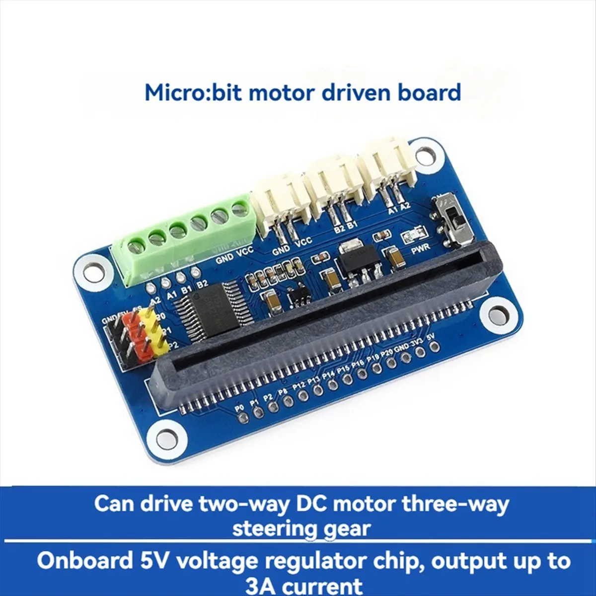 T35C 2 Channel Motor Driver Expansion Breakout Board for Microbit Micro-Bit V1.5 V2 Board Breakout Shield Module
