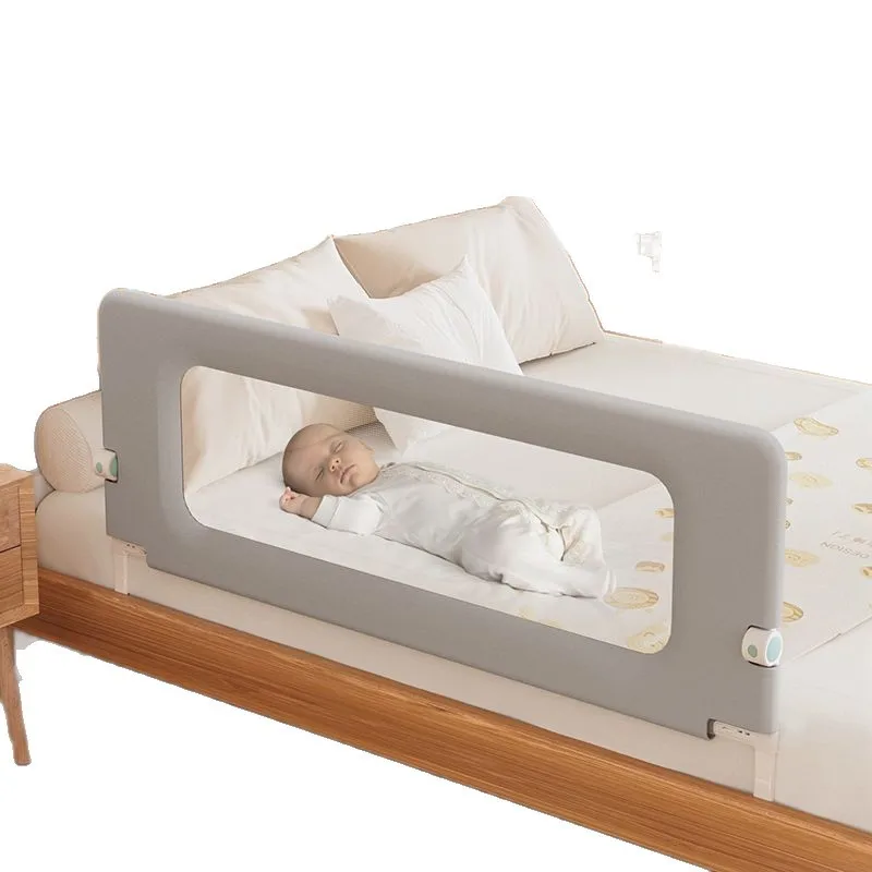 

Bed fence baby bedside baffle baby anti-drop child lift folding non-punching bed guardrail