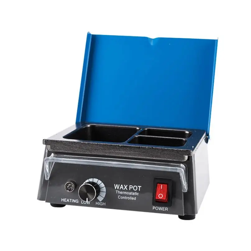 Digital Waxing Pot Carving Warmer 3 Tri-Slot Paraffin Wax Melter Heater Dipping Dental Lab Equipment