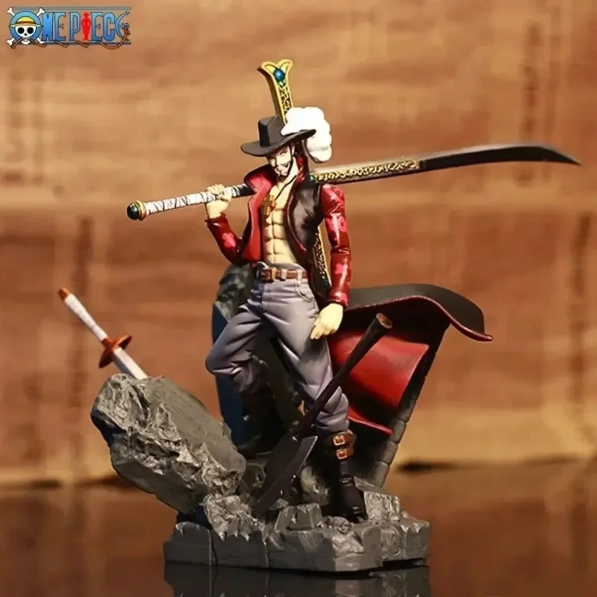 

One Piece Dracule Mihawk Model PVC Action Figure Model Toys Anime Figure Statue Collection Toy Gifts Desktop Decoration Gifts