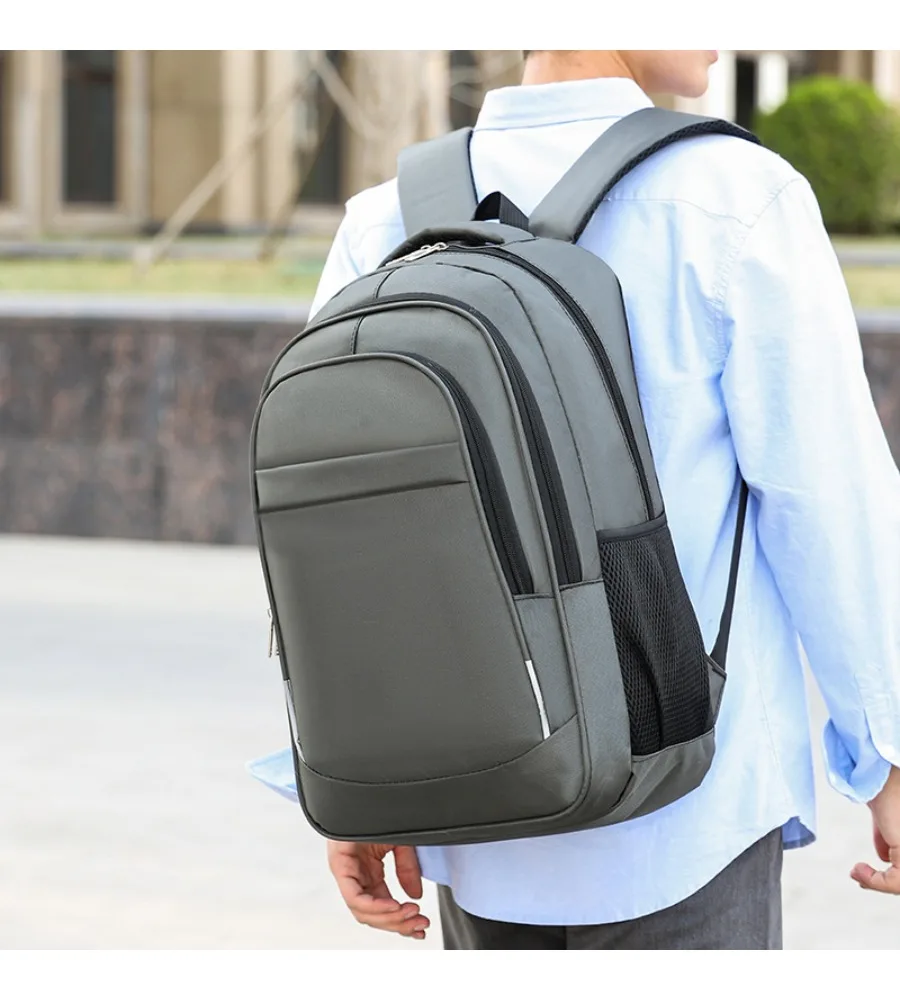 

Junior high school college student campus backpack men's new simple short-distance travel bag solid color casual business
