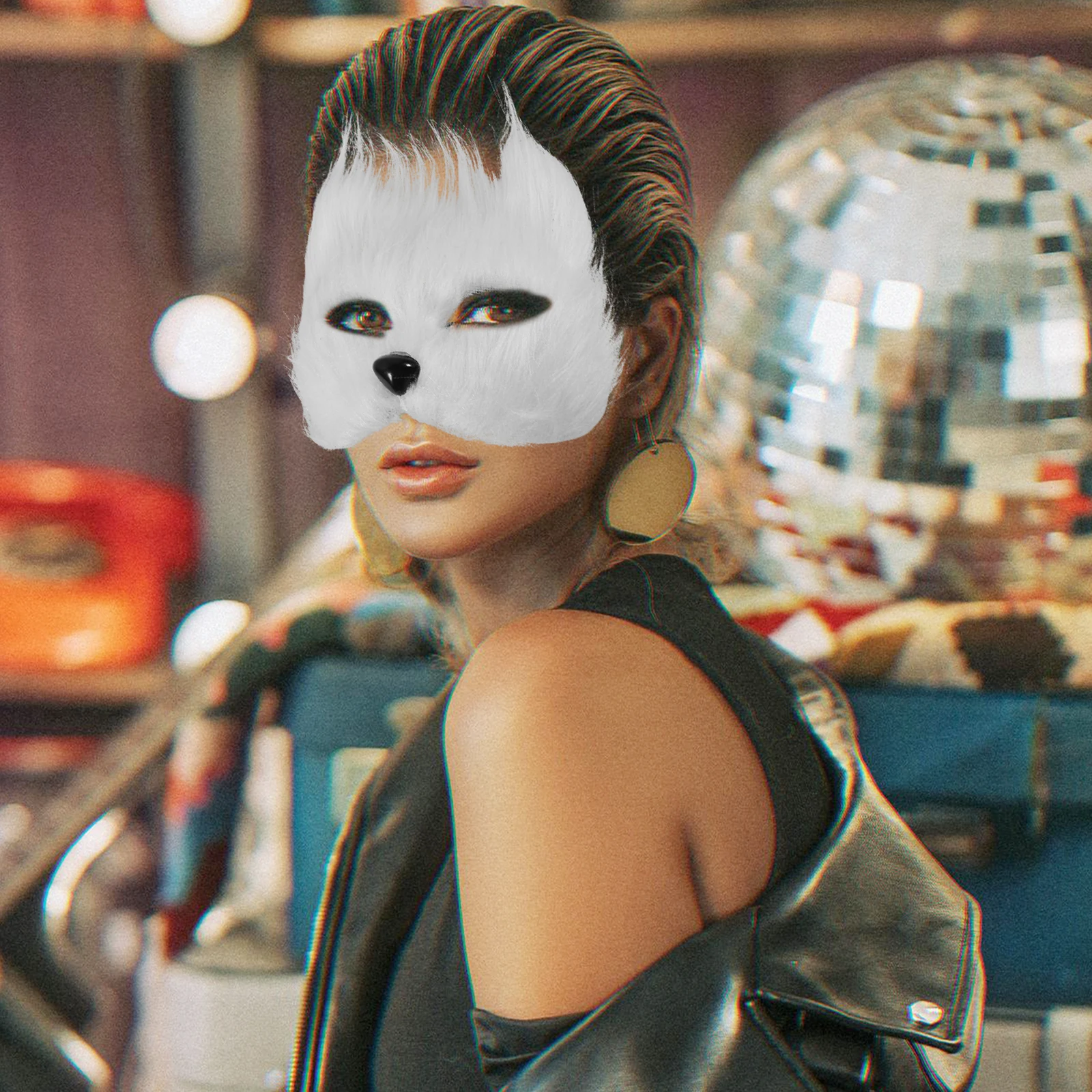 

Fox Face Cosplay Party Mask Halloween Animal Party Masks for Men Scary Mask Women Lightweight Realistic Design