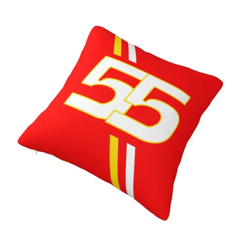 Custom Carlos Sainz 55 Formula Racing Driver Cushion Covers Soft Luxury Pillow Cases