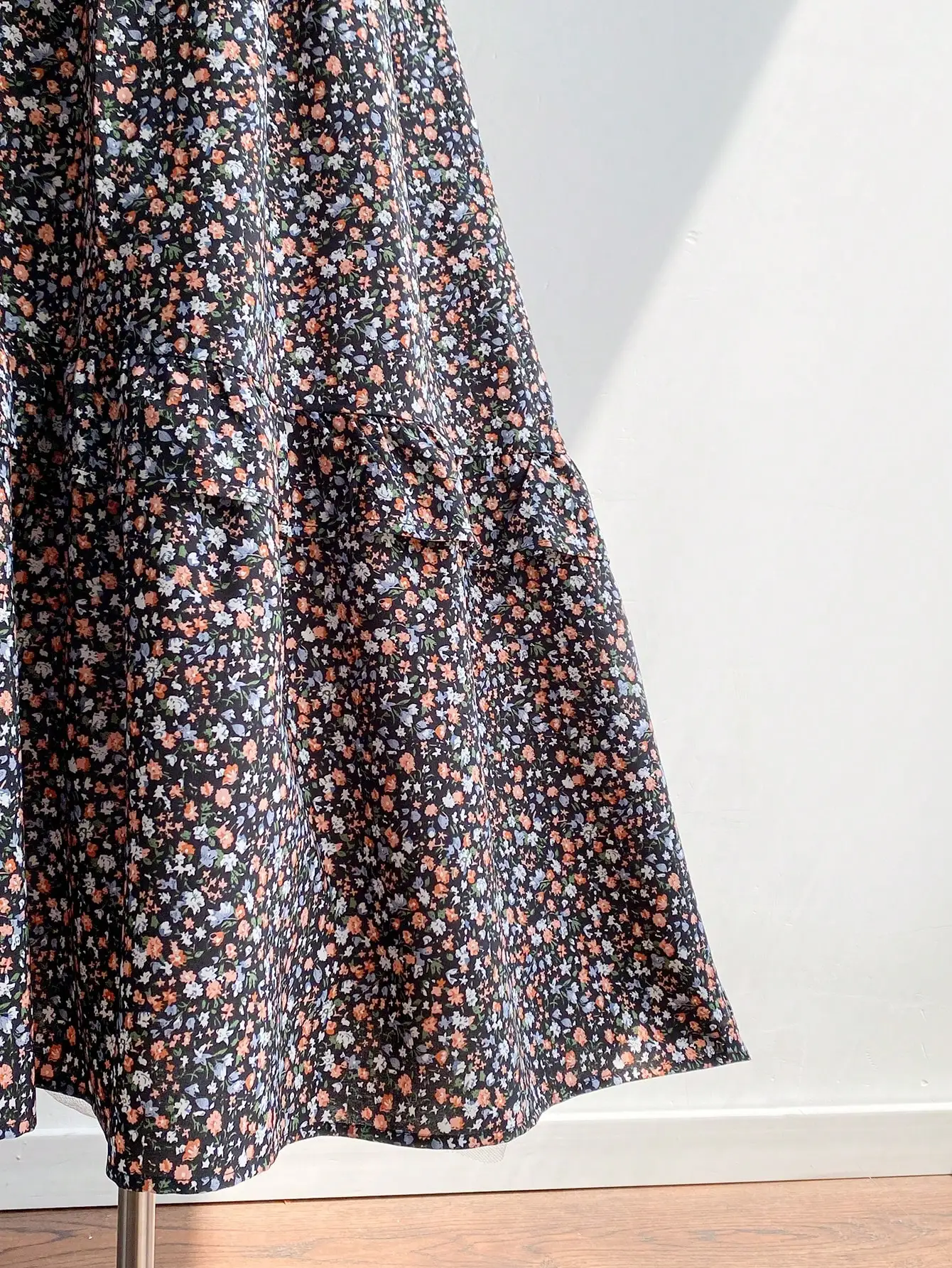 

Loose V-Neck Floral Maxi Dress Bohemian Style Casual Summer