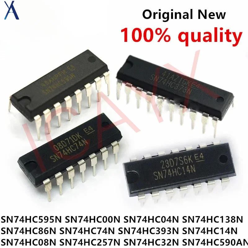 10Pcs SN74HC595N 74HC595N 74HC595 DIP-16Pins SN74HC257N 74HC257 SN74HC393N 74HC393 SN74HC590AN SN74HC590N 74HC590N SN74HC191N